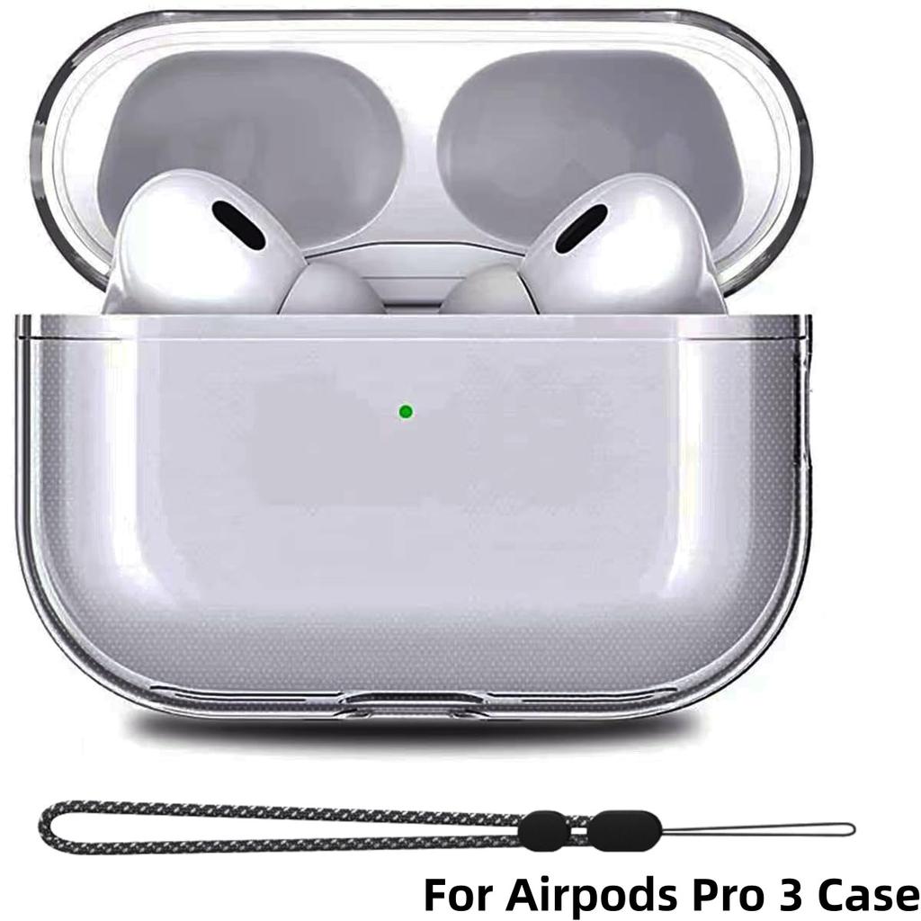 For AirPods Pro 3rd Generation Case 2025 Soft TPU with Ring Keychain &Cleaner Kit Accessories Protecitve Cover For AirPods Pro 3