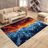 Multiple Sizes Fire and Ice Contrast Pattern Rug Carpets for Bedroom Living Room Sofa Mat Creative Door Mat Home Decor