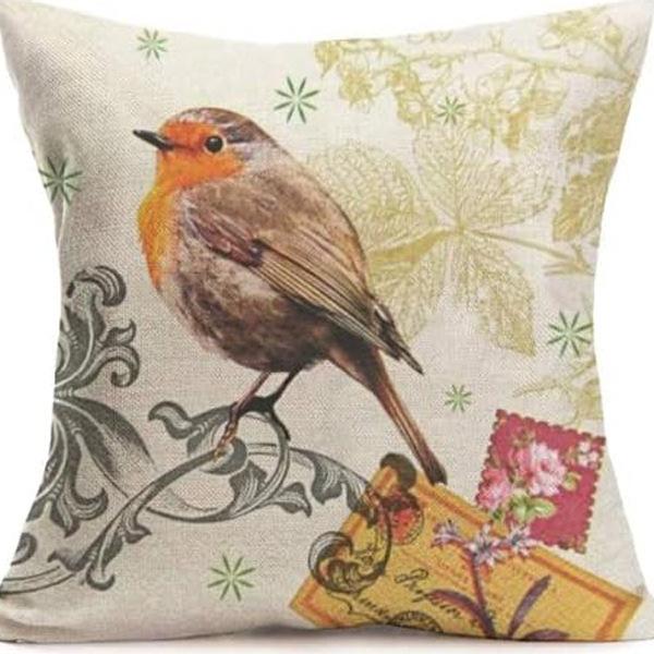 American Retro Printed Linen Pillowcase Living Room Sofa Office Pillow Car Cushion Cover