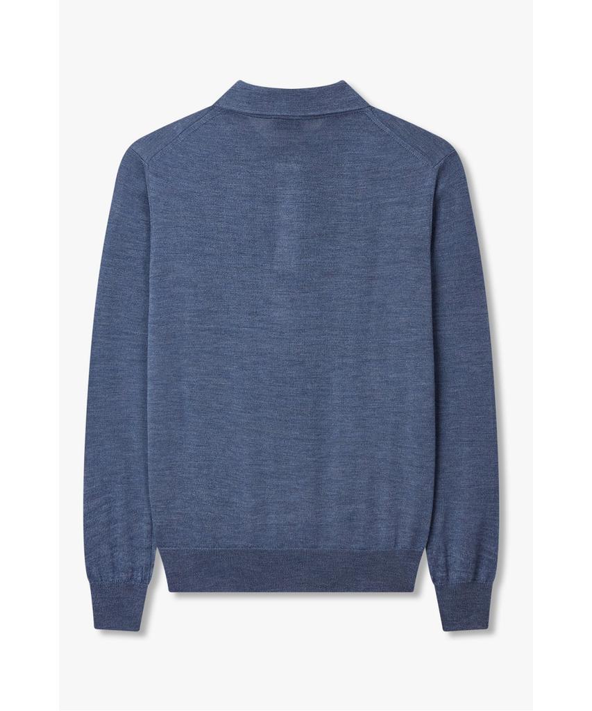 MAN ON THE BOON [Morgano] Polo Sweater_Melange Blue 4715313905
