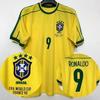 1998 Classic Brazil Jersey Ronaldo 9/10 Home Football Shirt Adult Retro Soccer Top