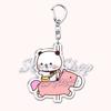 Lovely Bubu Eat Dudu Keychains Love Couple Grey Bear Panda Yier Keyring for Accessories Bag Key Chain Jewelry Fans Lover Gifts
