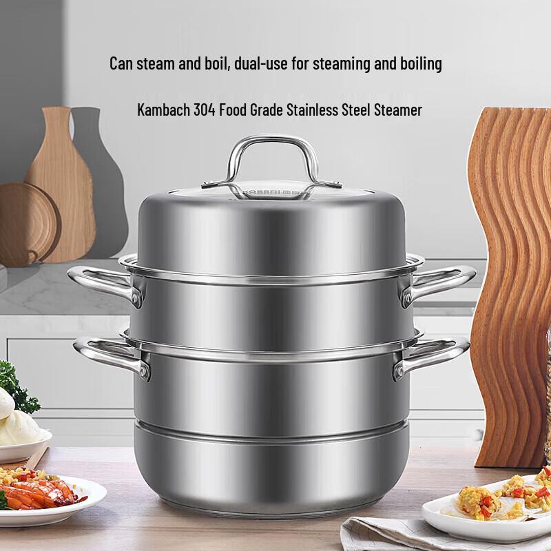 Kobach 28cm 3-Lagen Edelstahl Dampfkochtopf Set