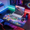 Custom Name Personalized Game Rainbow Friends Pattern Mousepad, Laptop PC Desk Mat, Decorative Desk Mat for Home Keyboard Pad Gift
