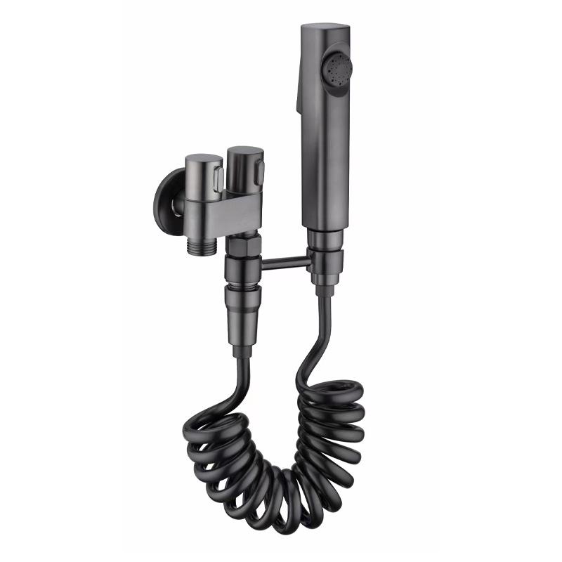 White Bathroom Bidet Toilet Spray Gun Set with Faucet Washer