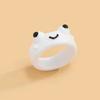 Cute Smile Frog Rings For Women Girls Funny Personality Wholesale Cartoon Animal Chicken Frog Ring Fashion Jewelry Gifts