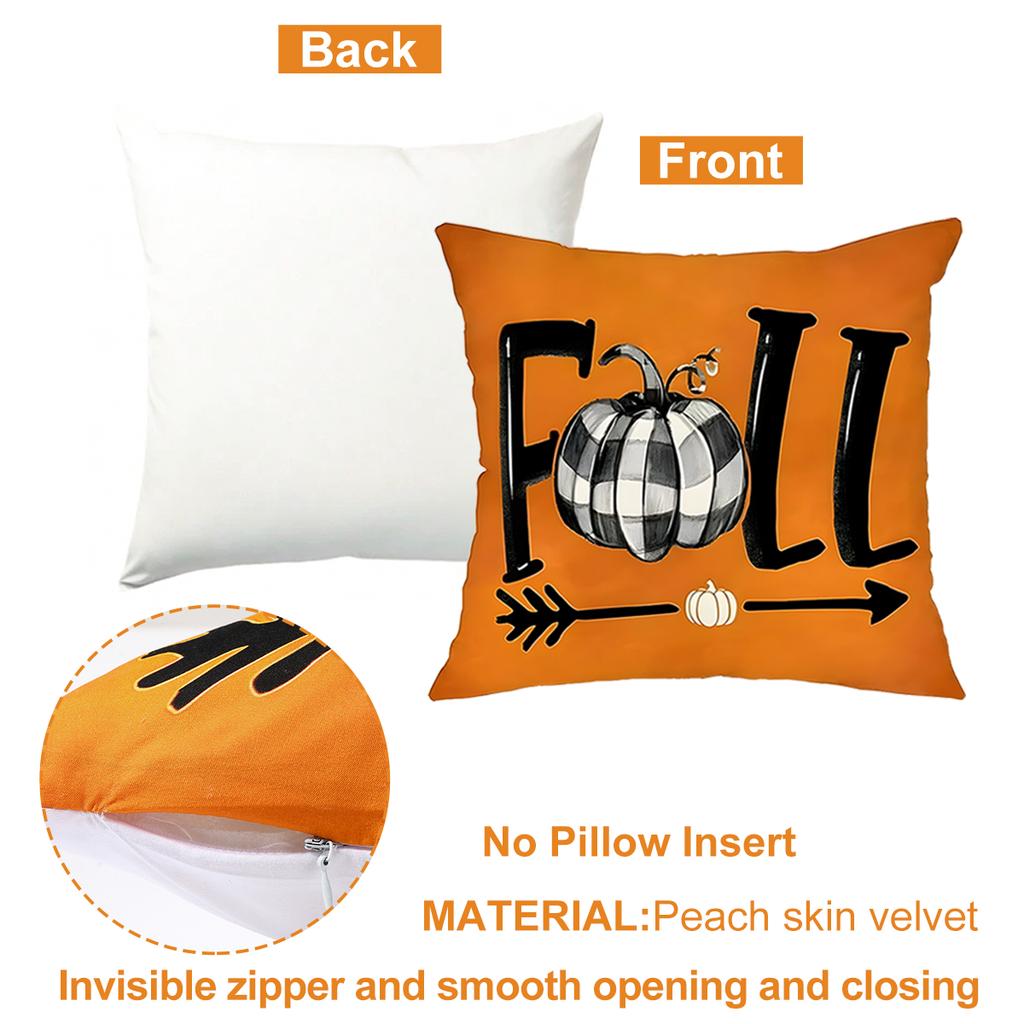 Autumn Maple Leaf Pillow Case Fall Maple Leaf Pumpkin Pillow Case Cover Thanksgiving Day Decoration Pillowcase Autumn Pillow