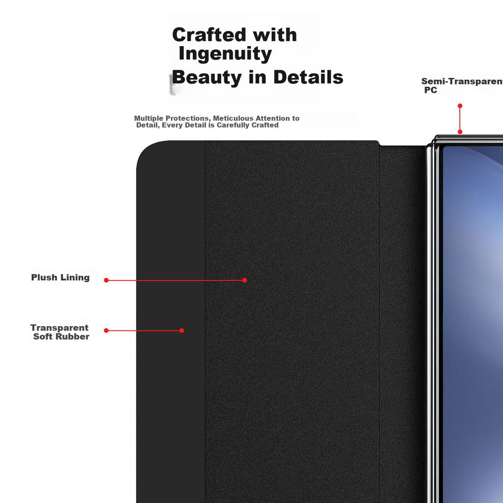 Phone Case for Huawei Mate60 Pro, Mate60 Pro Protective Cover, Genuine Leather Flip Smart View Window Glass Luxury Full Protection Shockproof Case