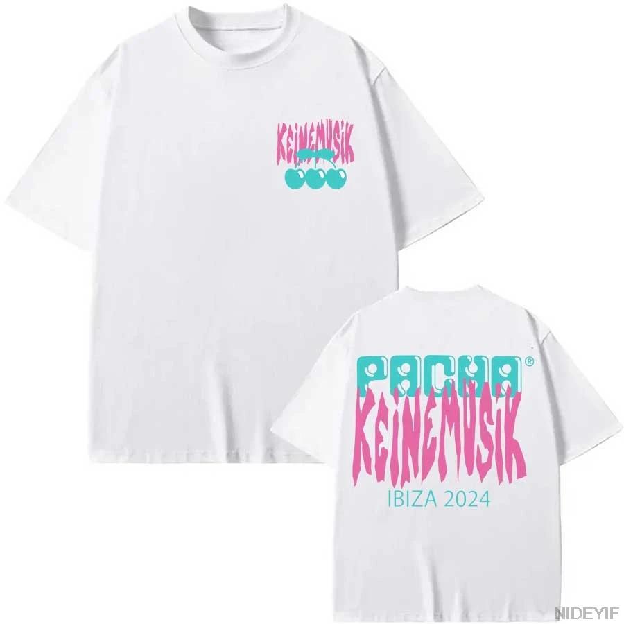 

Летняя футболка Keinemusik X Pacha для мужчин и женщин, модная хлопковая футболка с коротким рукавом, хип-хоп топы, уличная одежда Cherry L