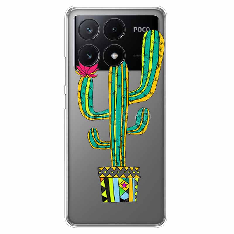 For Xiaomi Poco X6 Pro Case Transparent Cute Soft Silicone TPU Coque for Poco X6 / X6 Pro 5G Phone Cover X 6 X6Pro Clear Shells