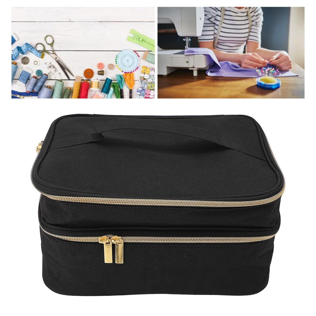 Dikiş Aksesuarları Çift Katmanlı Çoklu Bölmeli Su Geçirmez Polyester Dikiş Malzemeleri Çantası