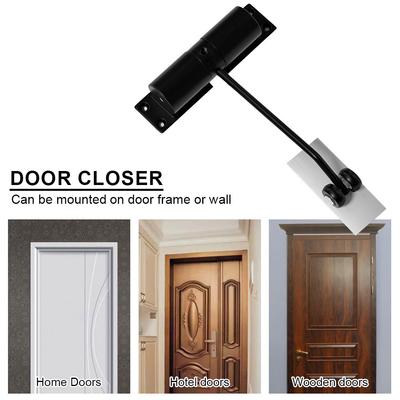 Adjustable Auto Door-Closer Stainless Steel Cushioning Light Door Closers Punch-Free Door Buffer Closer Silent Door Hardware
