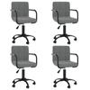 Day and Night - Day and Night Swivel Dining Chairs 4 Units Dark Gray Velvet