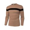 Spring and Autumn Men's 100% Polyester Loose Comfortable Sport Casual 3D Print Round Neck Long Sleeve T-Shirt Top