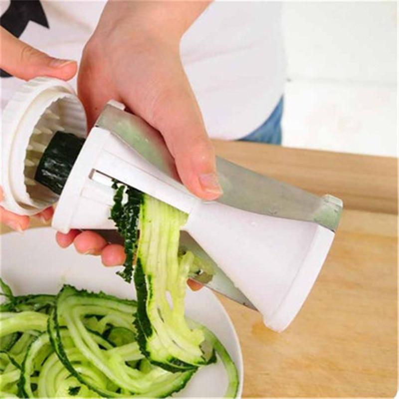 High-quality White Pp Stainless Steel Kitchen Spiralizer Shredder Cutter