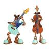 Violin Ornament Smooth Surface Frog Violin Design Resin Mini Sculpture Classic Artistic