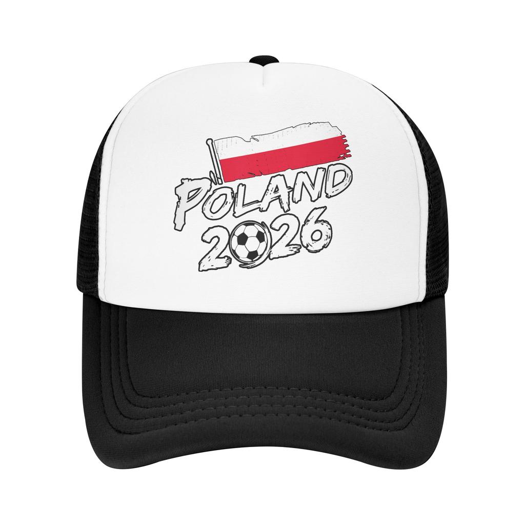Summer Sun Hats  Poland Soccer n Polish Flag Baseball Cap Sun  High Quality Design Trucker Hat Women Unisex Snapback Cap