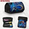 One Blue Octopus Themed Double-Layer Pencil Case with a Large Capacity Zipper Closure, Perfect for School, Work, And Travel. an Excellent Gift for Bir
