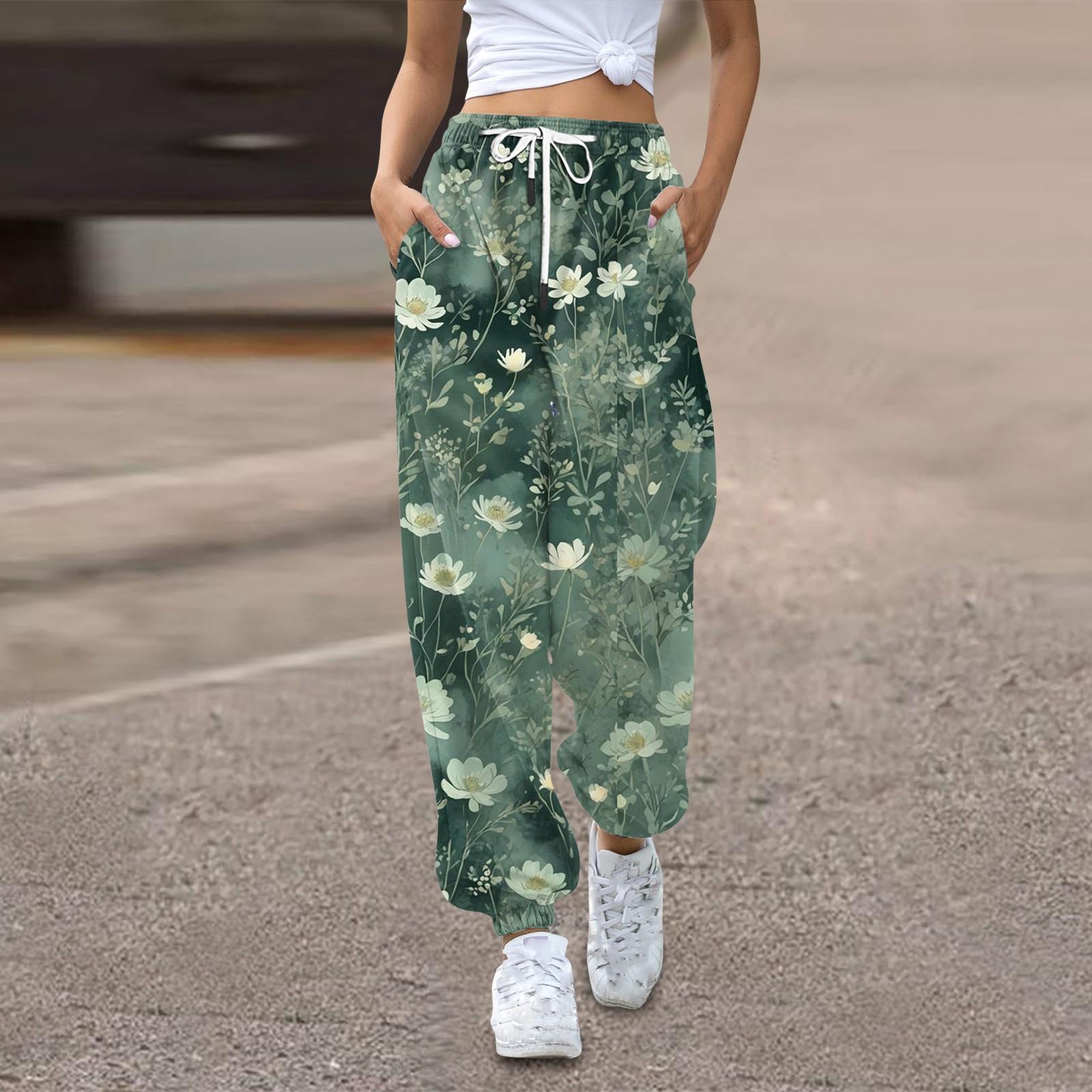 

Женские спортивные штаны, мешковатые, с высокой талией, большие размеры, спортивные штаны с карманами, напечатанные брюки, брюки для женщин XXXL