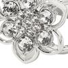 Fashion Scarf Jewelry Rhinestone Flower Ring, Six Petal Clip Floral Accessory Sparkling Holder for Women Shirts Silk Scarves Shawls Decorative Clasp
