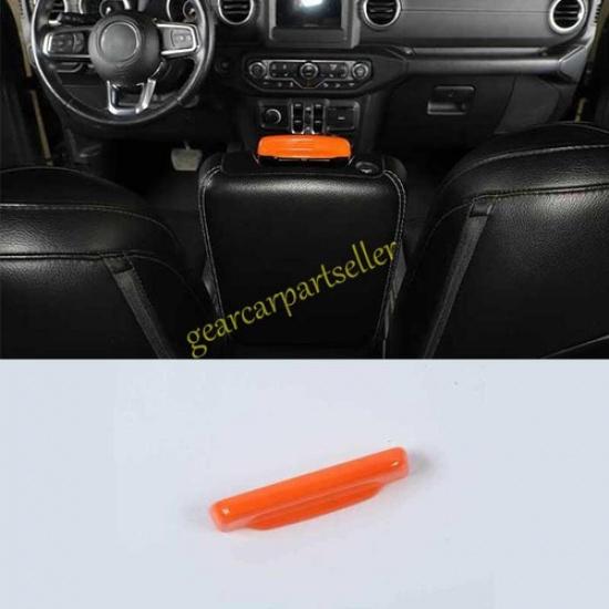 For Jeep Wrangler JL 18-2024 Vitality Orange Console Armrest Box Switch Trim
