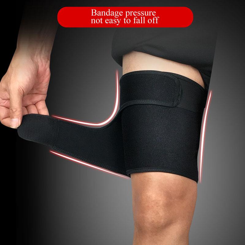 Tcare Adjustable Thigh Brace Support Quadriceps Thigh Wraps Unisex Breathable Non-Slip Compression Sleeve