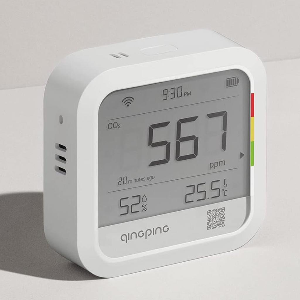 CO2 Detector Temperature and Humidity Monitor for Indoor Plug in Wall Factories Warehouses Shopping