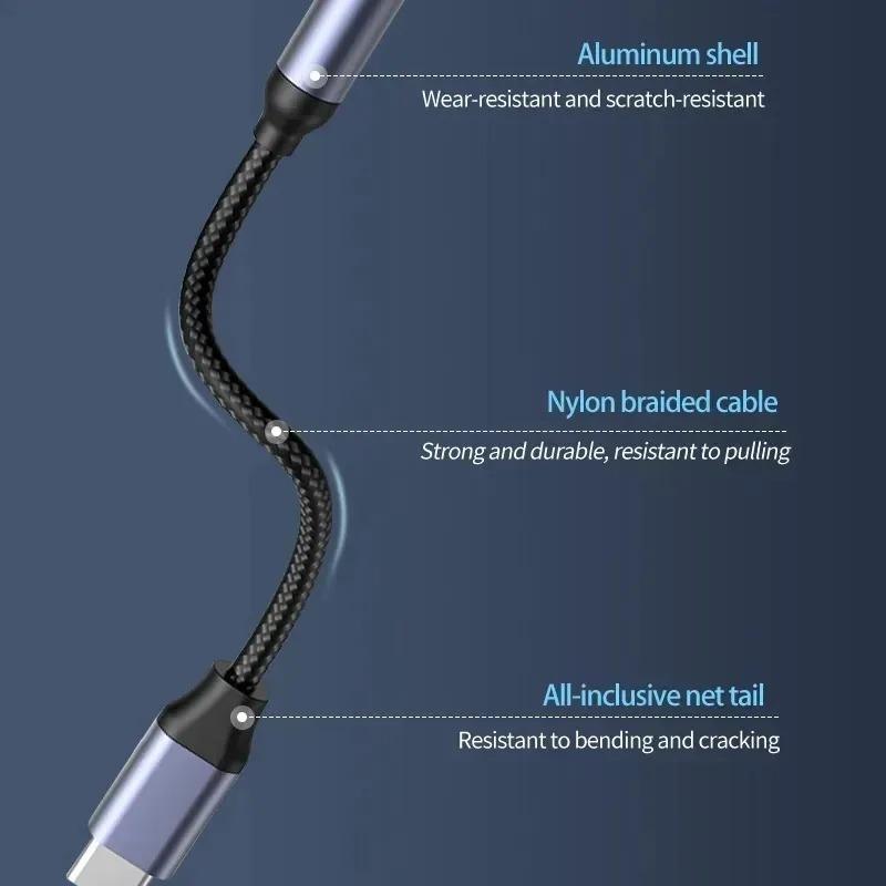 USB Type C To 3.5mm AUX Adapter Cable USB C To 3.5mm Female Headphone Jack Adapter For iPhone 17 16 15 Huawei Xiaomi