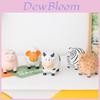 Wooden Animal Decor Set With Cute Round Shapes For Home And Gift Use