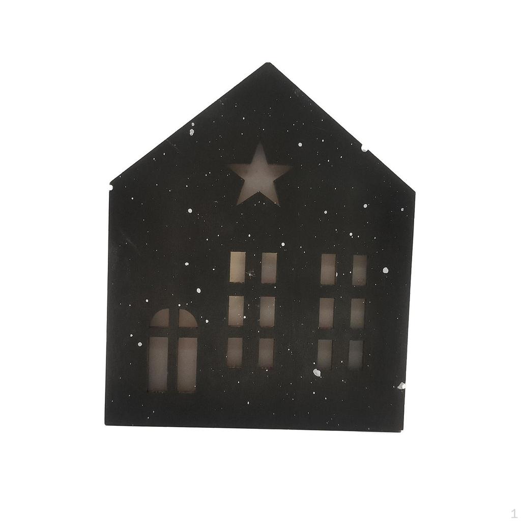 Weihnachten Leuchtendes Haus Schneedorf Dekorative Dekoration, Schreibtisch