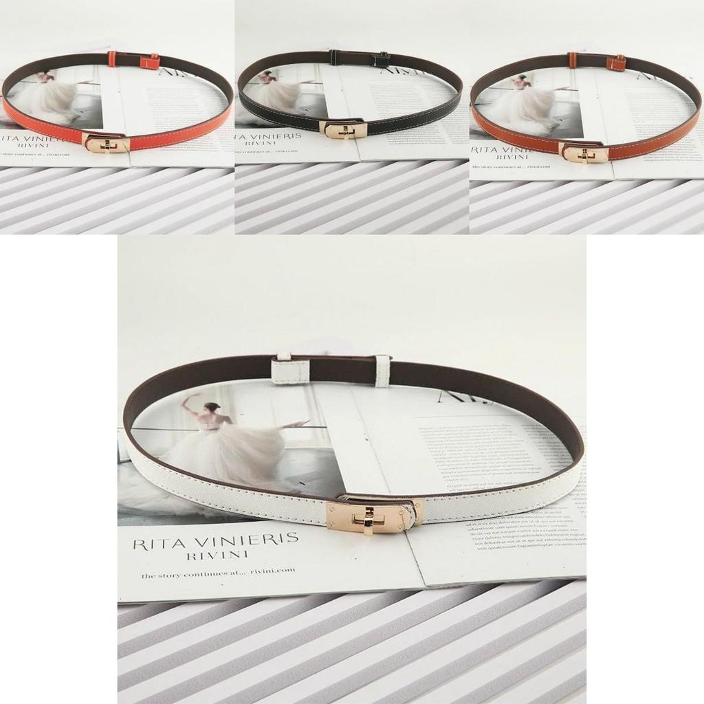 Narrow Pu Fashionable Waist Belt With Elegant Clasp For Outfits In Trendy Colors