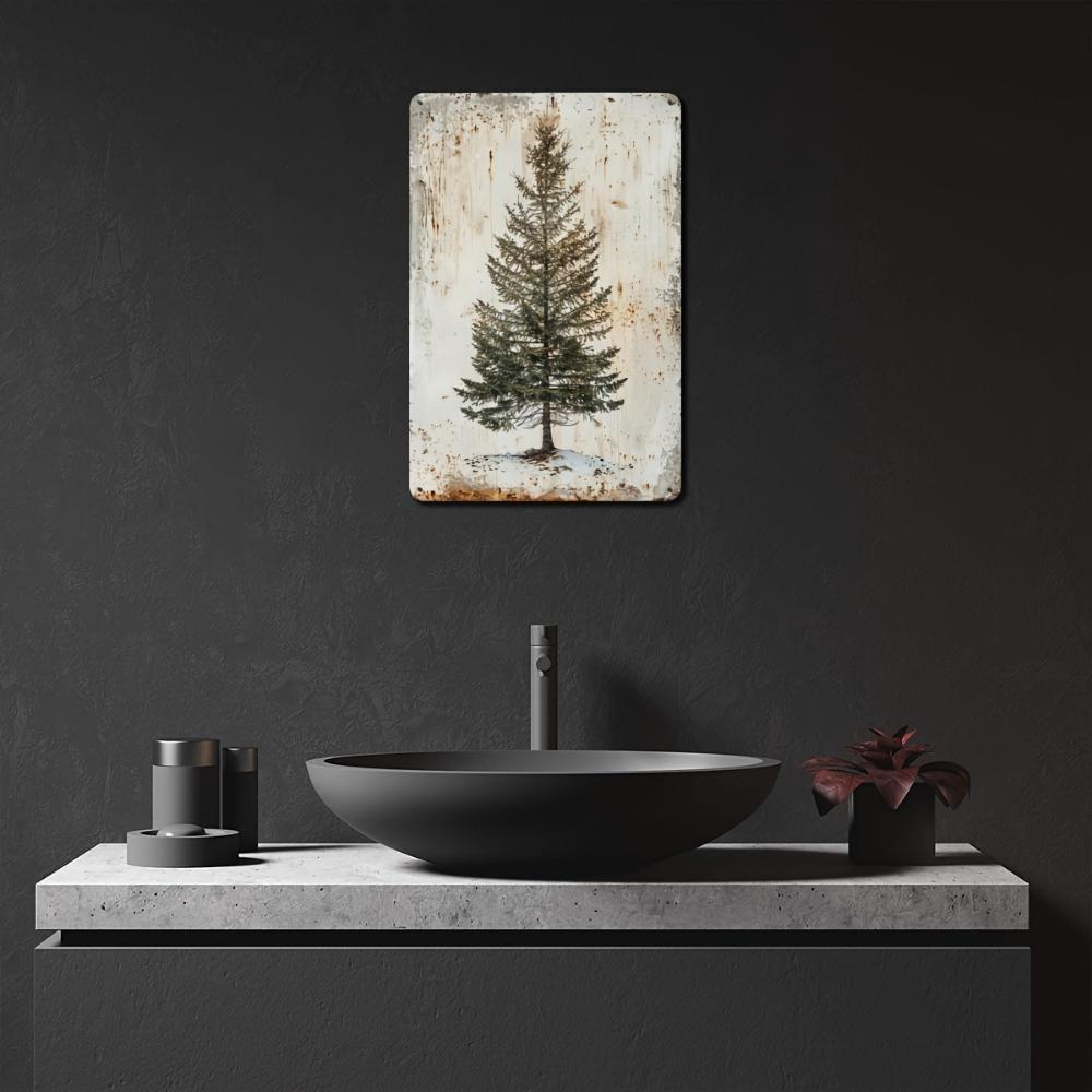 Antique tree metal tin sign iron foil carved wall art hanging iron painting indoor/outdoor decoration suitable for home