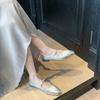 Sheepskin Version~ High-end Leather Shoes Versatile Silver Mary Jane Shoes Women's Light Mouth Single Shoes Beautiful Flat-bottomed Ladyshoes