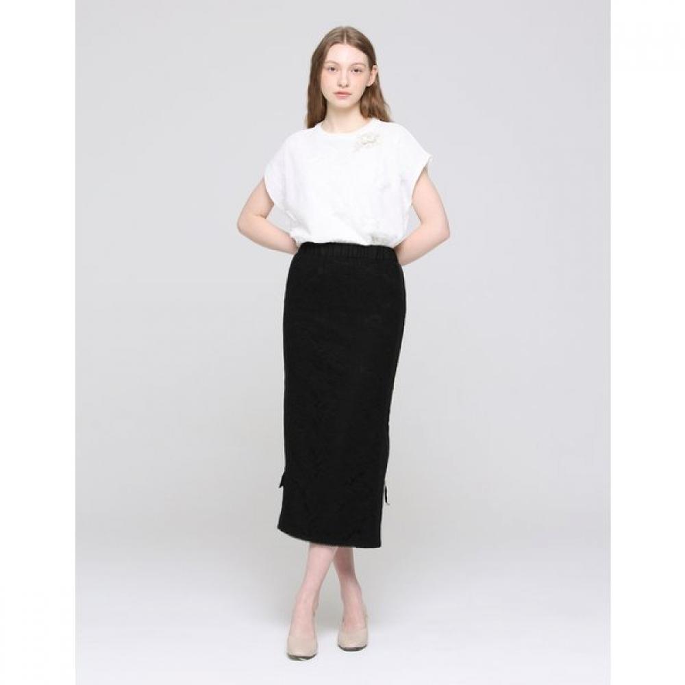 SON JUNG WAN Side Pleats Lace Skirt Zsk6262041