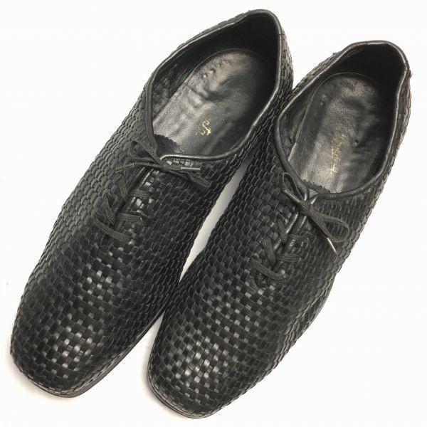 Fully Handmade Wholecut All Leather Business Shoes Black size 26.0-27.0 Men's(USED)