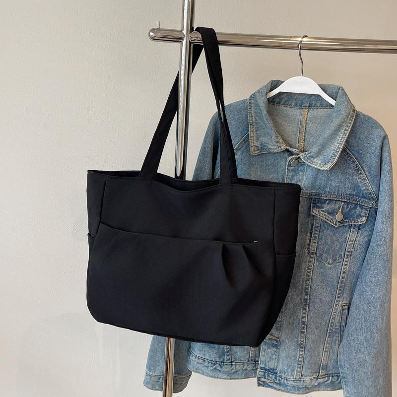 Bag Women's 2025 Autumn New Large Capacity Tote Bag Retro Simple Canvas Bag Commuter Casual Messenger Bag Tide