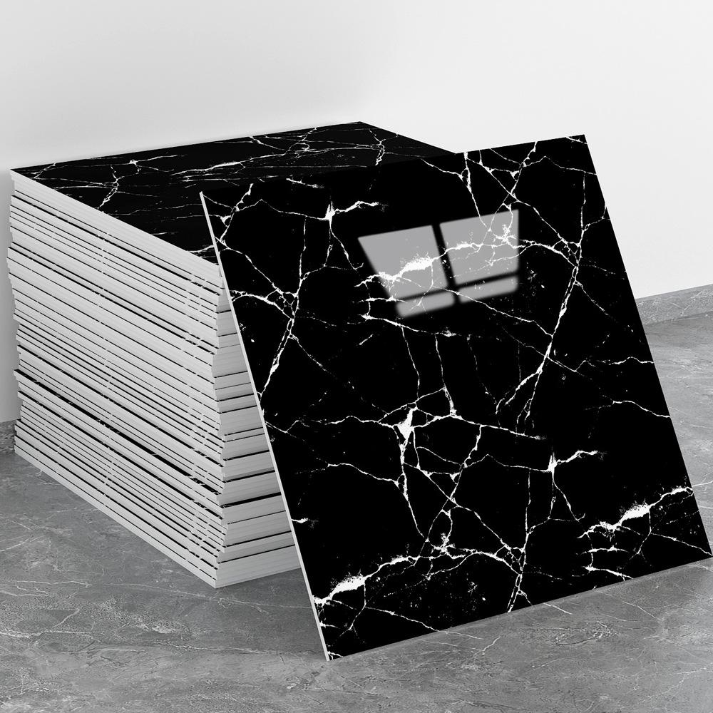 Marble-Look Self-Adhesive Waterproof Wallpaper Tile, 30x30 cm, Ideal for Dorms