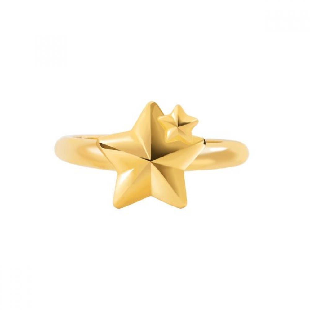 Porti 24k Gold Double Star Stone Ring 1.875g