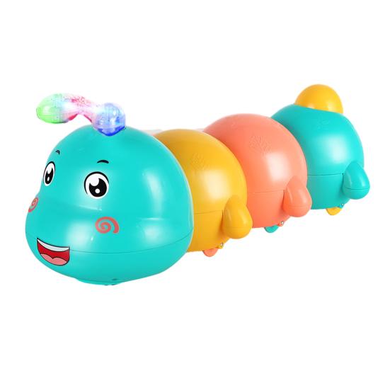 

Електрична Магнітна Іграшка-Гусениця зі Світлодіодним Підсвічуванням і Музикою для Малюків, Іграшка-Гусениця, що Ходить, для Хлопчиків і Дівчаток, Музична Іграшка-Гусениця для Повзання жовтий