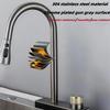 Chrome Plated Gun Gray Hot And Cold Water Tap Kitchen Sink Faucet Household Pull-out 304 Stainless Steel Faucet