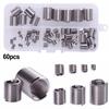 Repair Threads Easily with 60pcs Stainless Steel Helicoils for Various Sizes