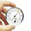 Mini Analog Hygrometer Thermometer Aluminum Alloy Case Plastic Base Lens