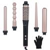 5-IN-1 Haar Curler Set Haar Glättung Pinsel Haar Curling Eisen Zauberstab Temperatur Einstellbar Haar