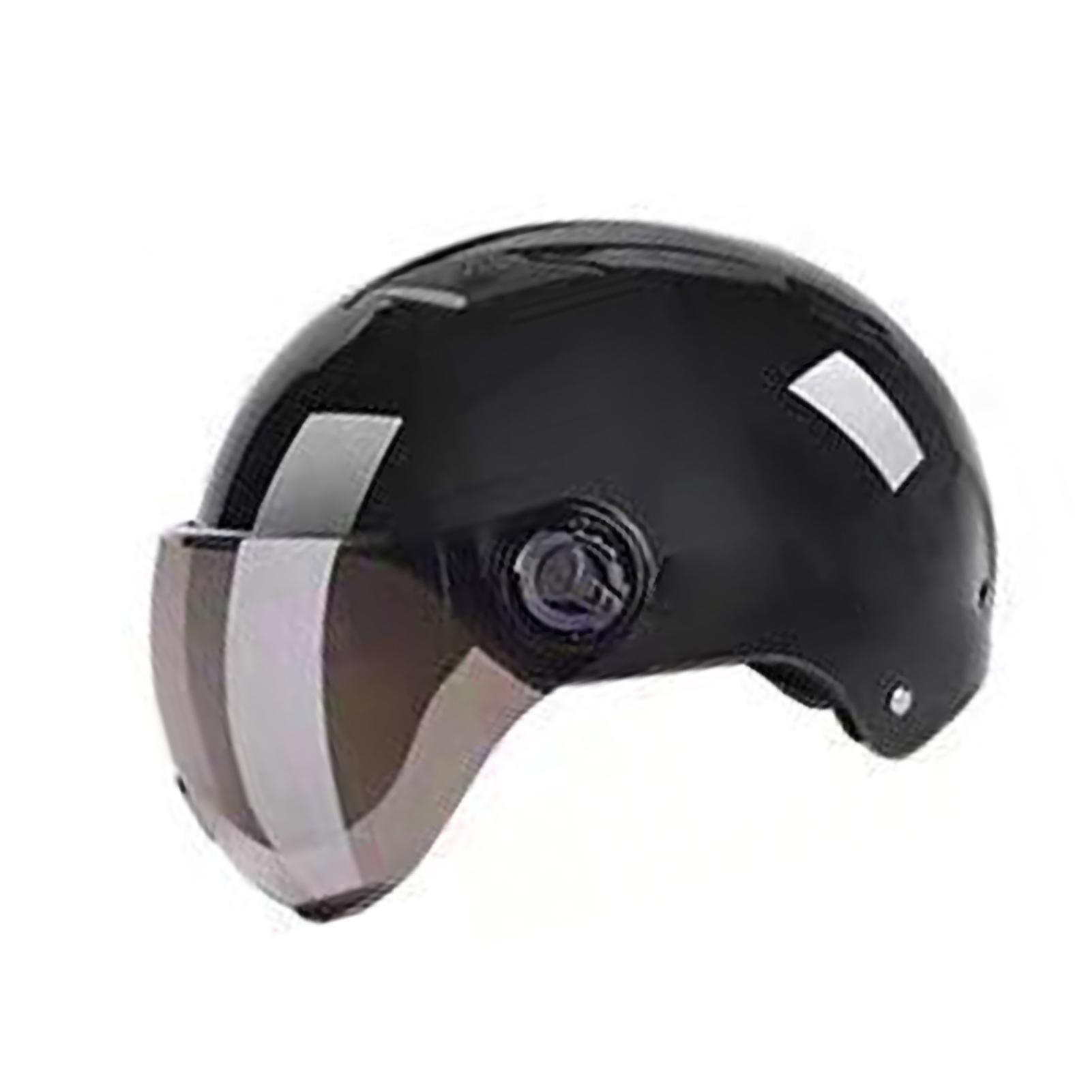 Унисекс Мотоциклетный шлем Электрический Безопасный Мотокросс Шлем Ударопрочный Велосипедный шлем Черный Коричневый Визор