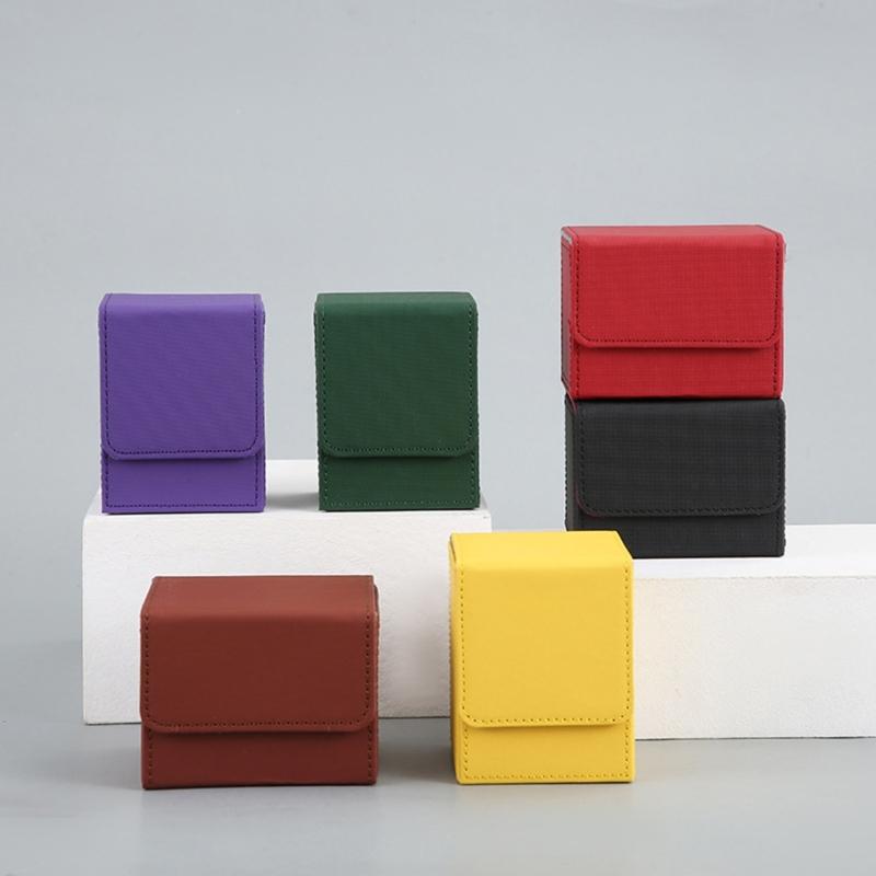 Magnetic Playing Cards Deck Card Storage Box for Game Cards Storage PU Leather Deck Card Boxes Card Deck Case Game Box