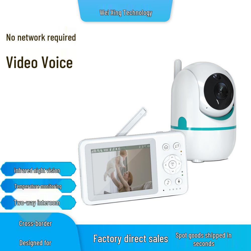 3.2-Inch Pan-Tilt Baby Monitor with Night Vision and Audio Surveillance D031