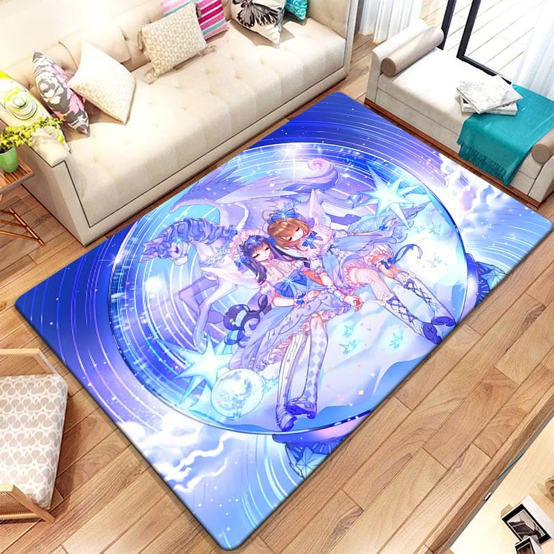 C-Cardcaptor Sakura Cute Cartoon Girl HD Print Carpet Living Room,kitchen,bedroom,Sofa,Table,Rug,Non-slip,Chair,Picnic,Camp,Mat