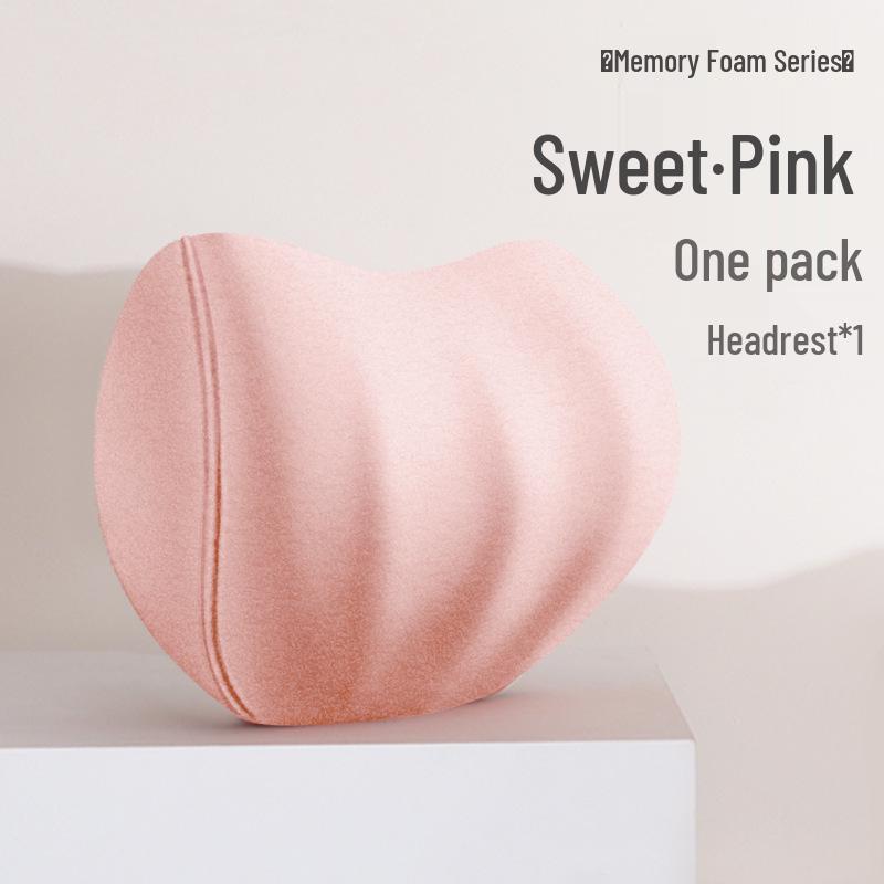 Cloud-Like Suede Memory Foam Headrest & Lumbar Support: Breathable Universal Car Cushion & Neck Pillow