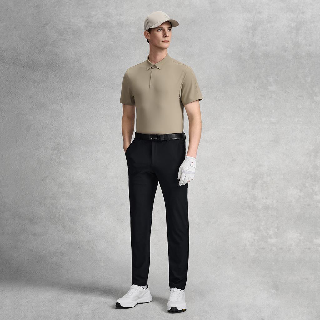 FILA Golf Series Simple Solid Color Casual Cool Touch Polo Shirt Men tops Light-Rock-Gray A11M625156FGY