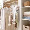 White Plastic Angled Hanger Holder for Closet Storage, Double Sided Rack for Scarves Belts and Daily Closet Rod Use